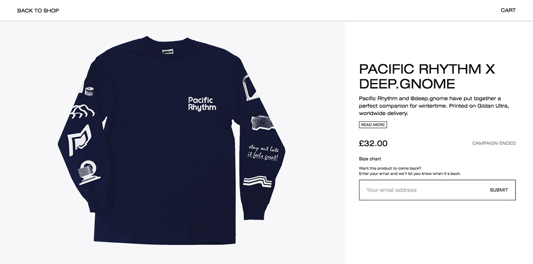pacific rhythm T-shirt collaboration
