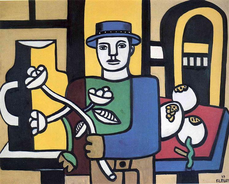The Man In The Blue Hat by Fernand Léger